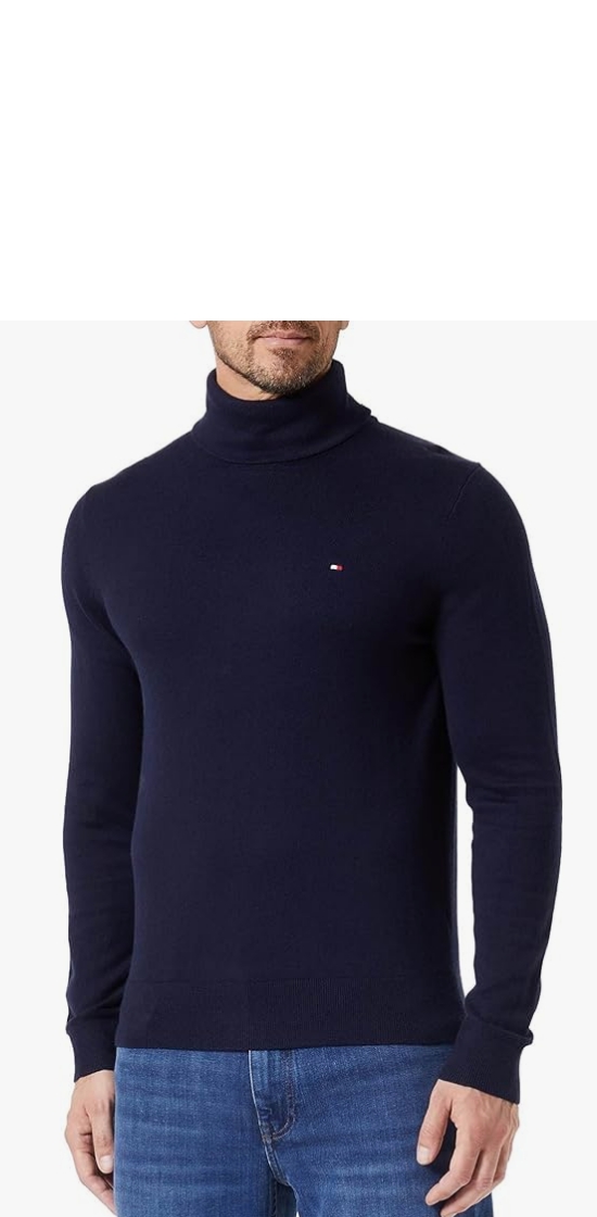 Tommy Hilfiger Men’s Pima Cashmere Roll Neck Jumper