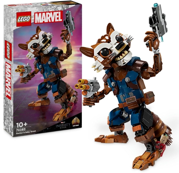 LEGO Marvel Guardians of the Galaxy Rocket & Baby Groot, Buildable Toy